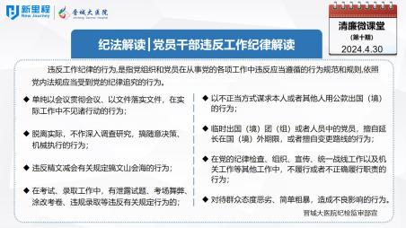 《清廉微課堂》第十期——紀(jì)法解讀 黨員干部違反工作紀(jì)律解讀(1).jpg 《清廉微課堂》第十期——紀(jì)法解讀 黨員干部違反工作紀(jì)律解讀(1).jpg